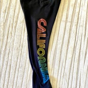 RARE Aviator Nation Leggings with California print.